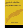 Catholic, Jew, Ku Klux Klan: What They Believe, Where They Conflict
