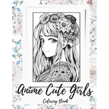 Anime Girls Coloring Book For Adults: a Fantasy Anime Girls Coloring Book with Cute and Adorable Girls