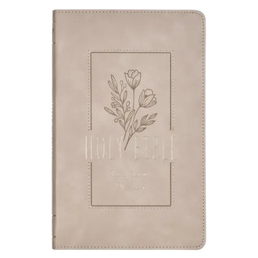 KJV Bible Gift Edition Faux Leather Taupe