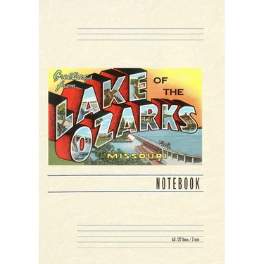 Vintage Lined Notebook Greetings from Lake of the Ozarks
