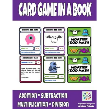 Card Game in a Book - Monster Zoo Math