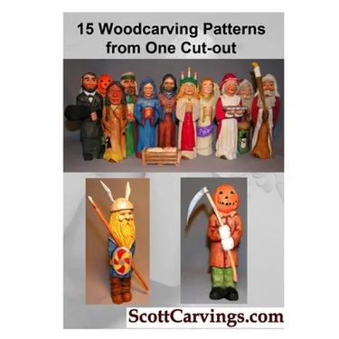 15 Woodcarving Patterns from One Cut Out