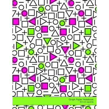 Graph Paper Notebook 0.5 CM Squares: 8.5x11 Notebook Not eBook with Neo-Memphis Cover, Graph Paper Notebook with 0.5 CM Squares, Ideal for Math, Handw