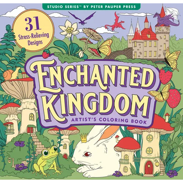 Enchanted Kingdom Adult Coloring Book (31 One-Sided Designs on Thick Paper)
