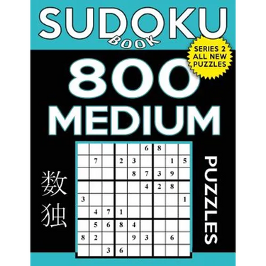Sudoku Book 800 Medium Puzzles: Sudoku Puzzle Book With Only One Level of Difficulty