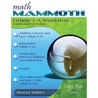 Math Mammoth Grade 1-A Worktext (Canadian Version)