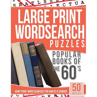 Large Print Wordsearches Puzzles Popular Books of the 60s: Giant Print Word Searches for Adults & Seniors