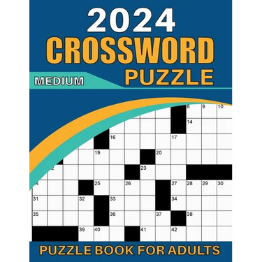 2024 Medium Crossword Puzzle Book for Adults: Medium Crossword Puzzles Book For Adults And Seniors, Beautiful Crossword Puzzle Book For Puzzle Lovers