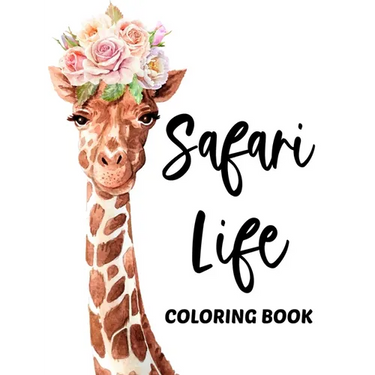 Sarafi Life Coloring Book: African Wildlife Coloring Sheets With Tracing Activities, Amazing Animal Designs To Color For Kids
