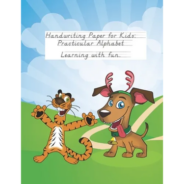 Handwriting Paper for Kids: Practicular Alphabet Learning with fun.: Cursive Writing Books and Practice Paper:3-Line and Checkered Writing Sheets(