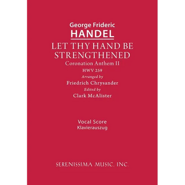 Let Thy Hand Be Strengthened, HWV 259: Vocal score