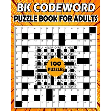 BK Codeword puzzle book for adults: Large print codebreaker puzzle book for adults & seniors - 100 Puzzle from (BK Bouchama)