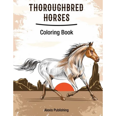 Thoroughbred Horses: Coloring Book