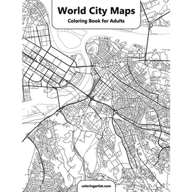 World City Maps Coloring Book for Adult