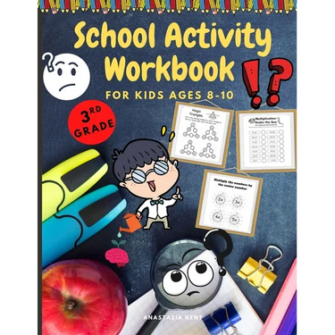 School Activity Workbook for kids Ages 8-10: Brain Challenging Activity Book, Math, Writing and More