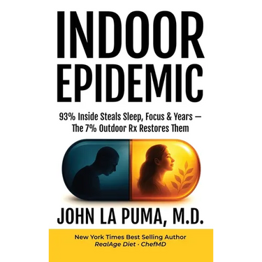 Indoor Epidemic: 93% Inside Steals Sleep, Focus & Years-The 7% Outdoor Rx Restores Them