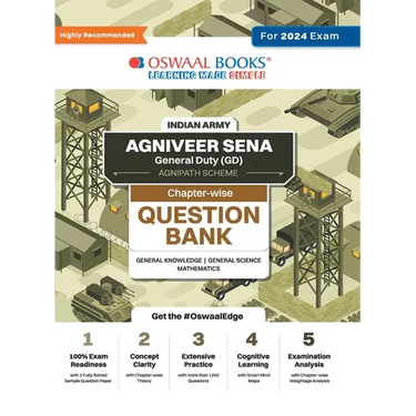 Oswaal Indian Army Agniveer Sena General Duty (GD) (Agnipath Scheme ) Question Bank Chapterwise Topic-wise for General Knowledge General Science Mathe