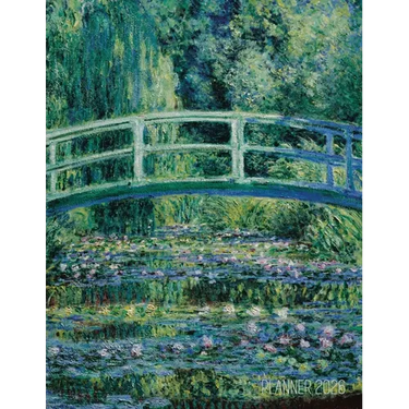 Claude Monet Daily Planner 2026: The Japanese Bridge Painting French Impressionism Art Year Organizer: January-December (12 Months)