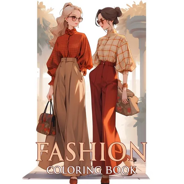 Fashion coloring book: Dive into trendy weeks with 50 designs of stylish outfits and chic dresses in this colouring pages for adults, teen gi