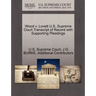 Wood V. Lovett U.S. Supreme Court Transcript of Record with Supporting Pleadings