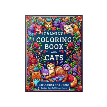 Calming Coloring Book with Cats: Easy and Inspiring Patterns for Peaceful Minds, for Adults and Teens