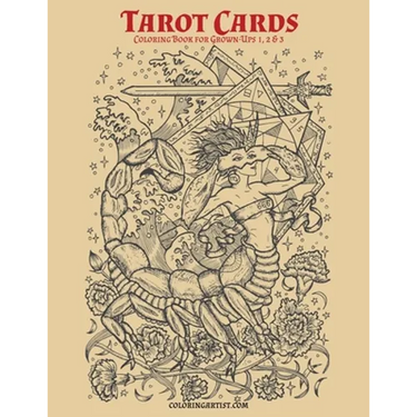 Tarot Cards Coloring Book for Grown-Ups 1, 2 & 3
