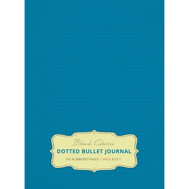 Large 8.5 x 11 Dotted Bullet Journal (Blue #9) Hardcover - 245 Numbered Pages