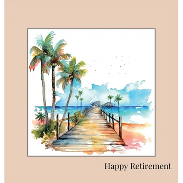 Happy Retirement Guest Book with lined pages (hardback)