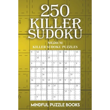 250 Killer Sudoku: Medium Killer Sudoku Puzzles