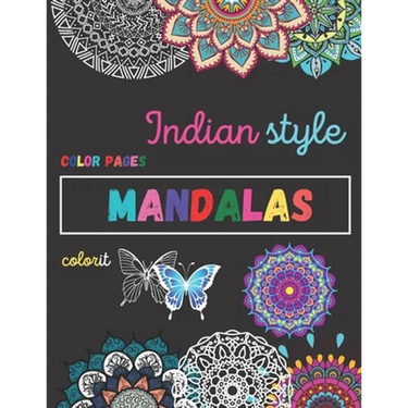 Indian style mandala coloring book: 100 pages adult coloring book with indian mandalas style