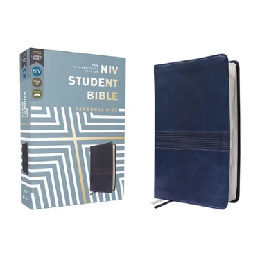 Niv, Student Bible, Personal Size, Leathersoft, Navy, Comfort Print
