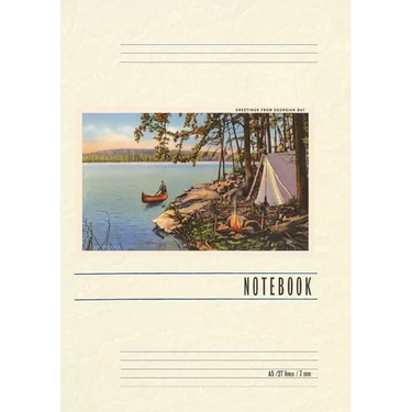 Vintage Lined Notebook Greetings from Georgian Bay, Canada