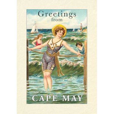 Vintage Lined Notebook Greetings from Cape May, New Jersey
