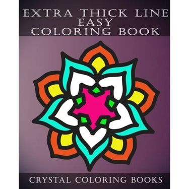 Extra Thick Line Easy Coloring Book: 30 Simple Pattern Pages Suitable For Children And Especially The Partially Sighted.