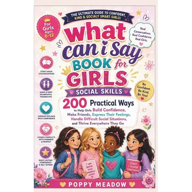 What Can I Say Book For Girls Social Skills: 200 Practical Ways to Help Girls Build Confidence, Make Friends, Express Their Feelings, Handle Difficult
