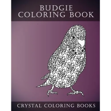 Budgie Coloring Book For Adults: 30 Hand drawn Doodle and Folk Art Style Budgerigar Coloring Pages.