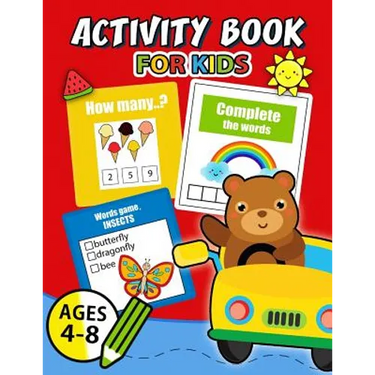 Activity Book for Kids Ages 4-8: Easy, Fun, Beautiful book for boy, girls connect the dots, Coloring, Crosswords, Dot to Dot, Matching, Copy Drawing,