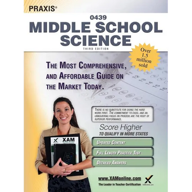 Praxis Middle School Science 0439 Teacher Certification Study Guide Test Prep