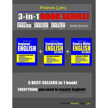 Preston Lee's 3-in-1 Book Series! Beginner English, Conversation English & Read & Write English Lesson 1 - 40 Global Edition