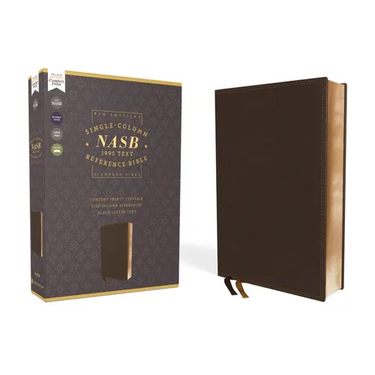 Nasb, Single-Column Reference Bible, Leathersoft, Brown, 1995 Text, Comfort Print