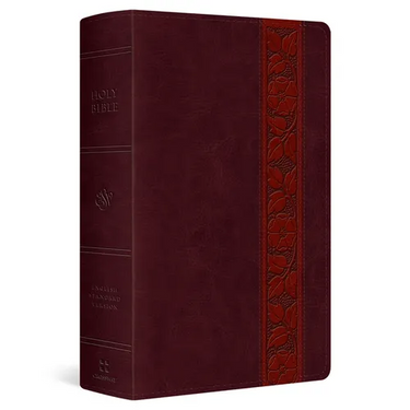 ESV Giant Print Personal Size Bible, Red Letter (Trutone, Mahogany, Trellis Design)