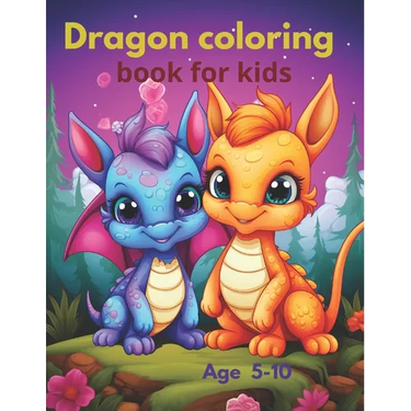 Dragon coloring book for kids: Coloring book for 5 to 10 years,