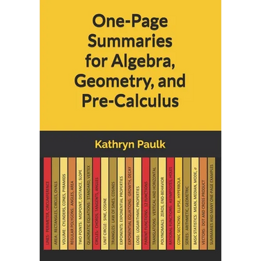 One-Page Summaries for Algebra, Geometry, and Pre-Calculus