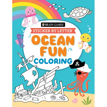 Brain Games - Sticker by Letter - Coloring: Ocean Fun