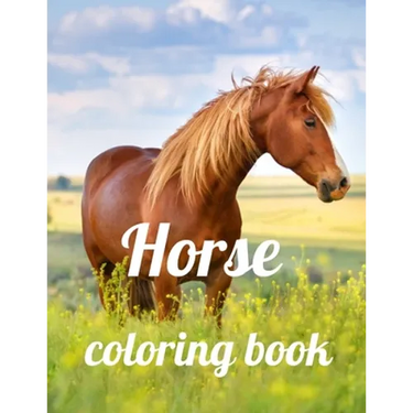 Horse coloring book: A Coloring Book of 35 Unique horse Coe Stress relief Book Designs Paperback