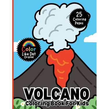 Volcano Coloring Book for Kids: Simple Bold Line Volcano and Earth Science Coloring Pages for Boys and Girls