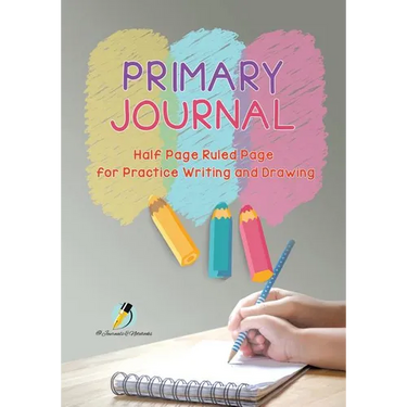 Primary Journal Half Page Ruled Pages for Practice Writing and Drawing