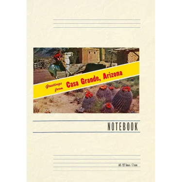 Vintage Lined Notebook Greetings from Casa Grande