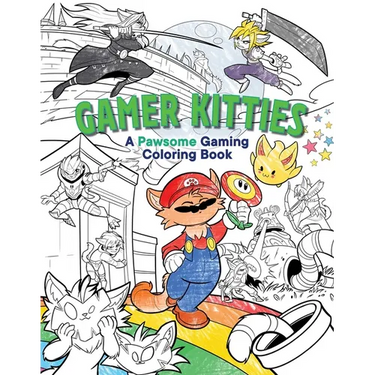 Gamer Kitties: A Pawsome Gaming Coloring Book