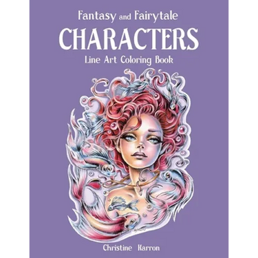 Fantasy and Fairytale CHARACTERS Line Art Coloring Book